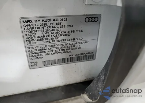2023 Audi Q7 Premium Plus from USA, damaged, VIN WA1LXBF79PD028417